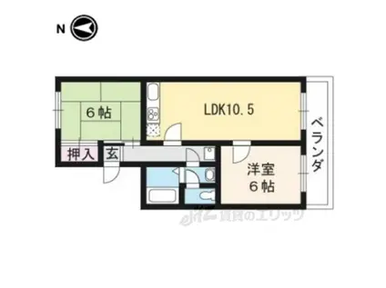セジュールりょう(2LDK/1階)の間取り写真
