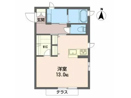 レフィシア(ワンルーム/1階)の間取り写真