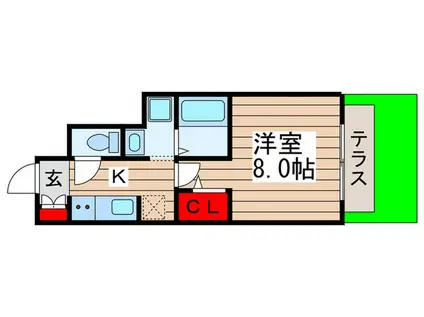 ルミナスパレス(1K/1階)の間取り写真
