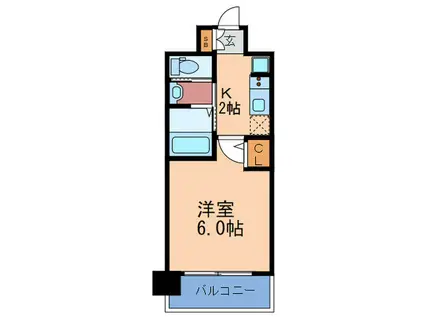 EC梅田・茶屋町IIIネクスタ(1K/3階)の間取り写真