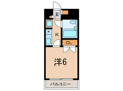 アビタシオン根岸(1K/4階)の間取り写真