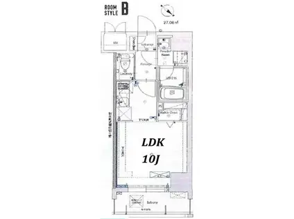 アソシアグロッツォ博多プレイス(1K/9階)の間取り写真