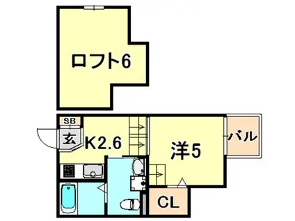 エクル海運町(ワンルーム/2階)の間取り写真