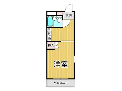 VILLA 11(1K/2階)の間取り写真