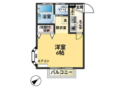 TAK1 アパート1階(1K/1階)の間取り写真