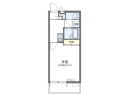 小田急小田原線 小田急相模原駅 徒歩28分 3階建 築15年(1K/1階)の間取り写真