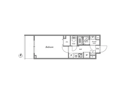 クオリタス杉並方南町(1K/2階)の間取り写真