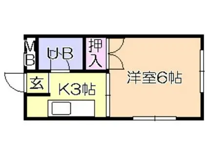 NOZOE 1ST A・B・C(1K/1階)の間取り写真