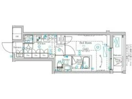 MIND 武蔵中原(1K/5階)の間取り写真