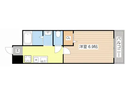 光陽ビルディング三田II(1K/1階)の間取り写真