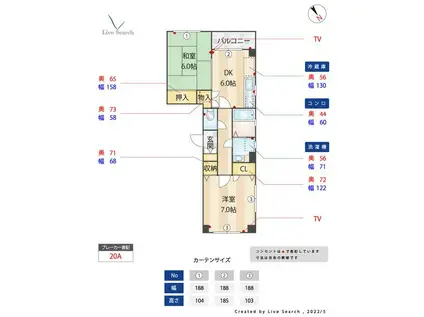 カーサセレンシア(2DK/2階)の間取り写真
