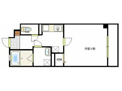 GRAND HILLS東古松(1K/4階)の間取り写真