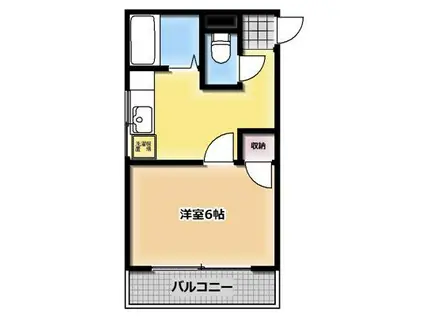ハイツ山幸(1K/2階)の間取り写真