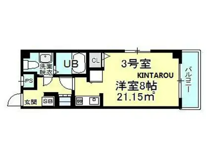 BONHEUR東中山 303(1K/3階)の間取り写真