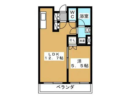パークアクシス柏の葉(1LDK/13階)の間取り写真
