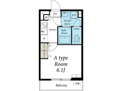 KAWAGUCHI(1K/1階)の間取り写真