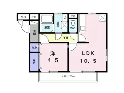 アーバンハイム(1LDK/2階)の間取り写真
