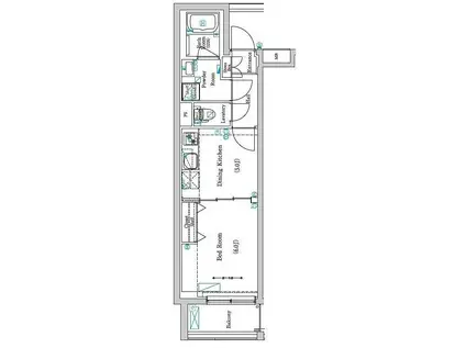 ラフィスタ方南町(1DK/3階)の間取り写真