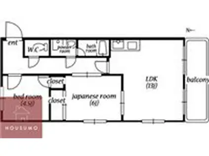 グレイスガーデン新森II号館(2LDK/5階)の間取り写真