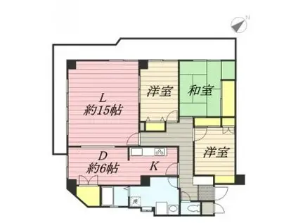 ビッグバン大船ホームズ(3LDK/3階)の間取り写真