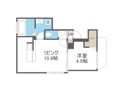 AXIS-WILL MISONO STA(1LDK/3階)の間取り写真