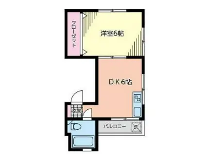 GM豊玉上マンション(1DK/3階)の間取り写真