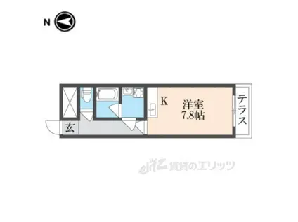 グランクレスト(1K/1階)の間取り写真