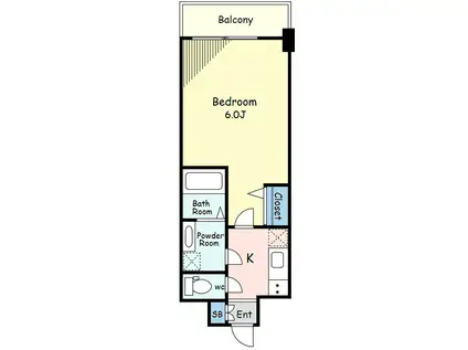 エステムプラザ品川西小山(1K/3階)の間取り写真