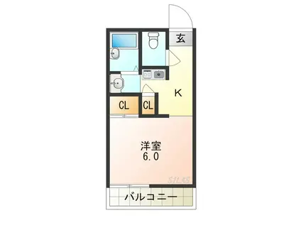 レオパレス住吉弐番館(1K/2階)の間取り写真