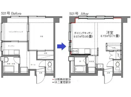ルクール西千石(ワンルーム/5階)の間取り写真