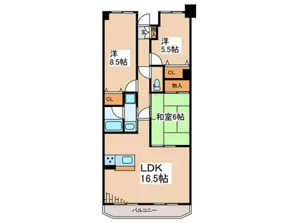 シェーンヴォーネン(3LDK/3階)の間取り写真