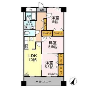 イースト ONE(3LDK/2階)の間取り写真