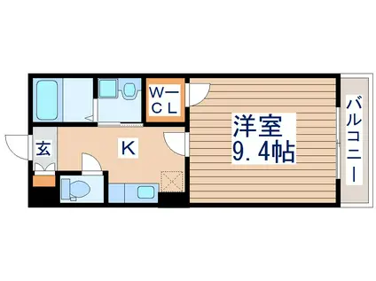 アヴァンセ高砂II(1K/3階)の間取り写真