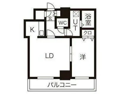 ティアラタワー中島倶楽部(1LDK/2階)の間取り写真