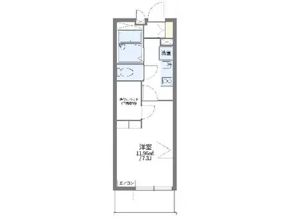 レオパレス青雲(1K/2階)の間取り写真