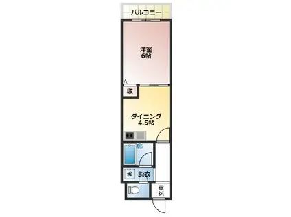 アルデール中百舌鳥(1DK/1階)の間取り写真