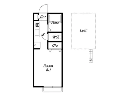 シュタットM(1K/2階)の間取り写真