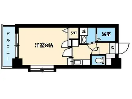 グレイスジニヤル(1K/3階)の間取り写真