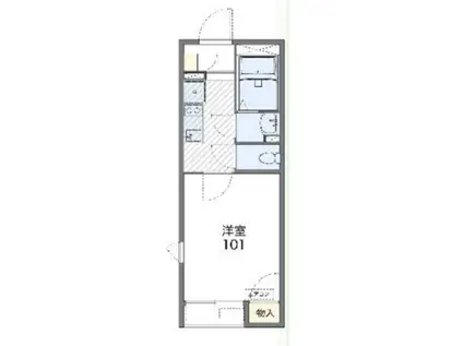 レオネクストウエストウッド(1K/2階)の間取り写真