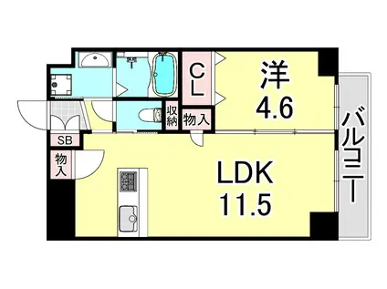 LA FIORE KOBE(1LDK/3階)の間取り写真