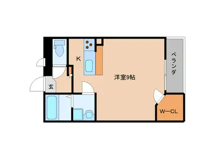 レオネクストエクレール北今市(ワンルーム/2階)の間取り写真