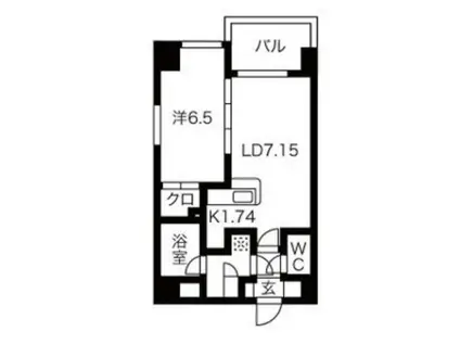 NCウィング菊水(1LDK/6階)の間取り写真