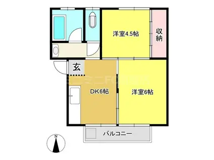 マルニマンション(2DK/1階)の間取り写真