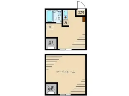 レジェンド代官山(ワンルーム/1階)の間取り写真