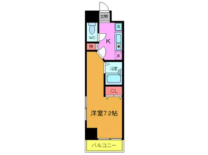 マイナビSTAY船橋本町(1K/3階)の間取り写真