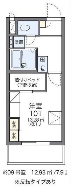 レオパレスヴィルヌーブ川崎B(1K/2階)の間取り写真
