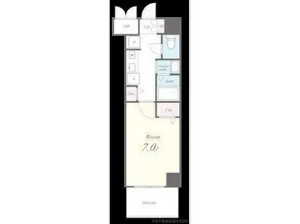 ボルゲーゼ駅南(1K/3階)の間取り写真