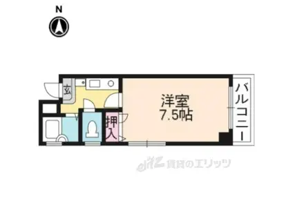 アップヒル大宮(1K/4階)の間取り写真