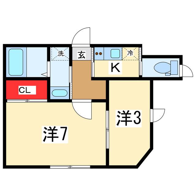 コート・デコ(1SK/1階)の間取り写真