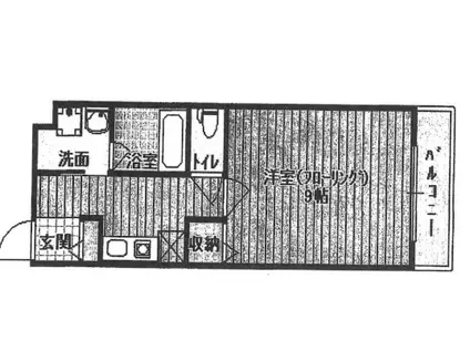 三協ハイツII(1K/3階)の間取り写真